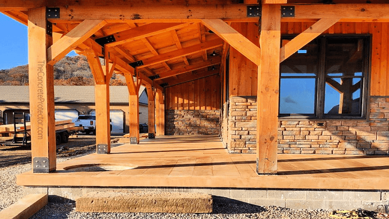Why Do Covered Porches Need Angled Timber Supports?